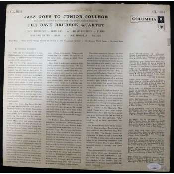Dave Brubeck Jazz Goes To Junior College Signed LP Album JSA Authenticated