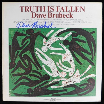 Dave Brubeck Signed Truth Is Fallen LP Album JSA Authenticated