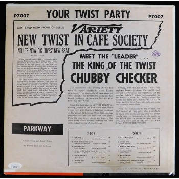 Chubby Checker Signed Your Twist Party LP Album Cover JSA Authenticated