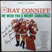 Ray Conniff We Wish You A Merry Christmas Signed LP Album JSA Authenticated