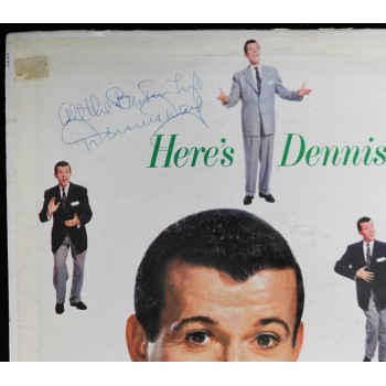 Dennis Day Signed Here's Dennis Day LP Album Cover JSA Authenticated