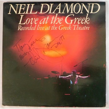 Neil Diamond Singer Signed Love At The Greek LP Album JSA Authenticated