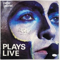 Peter Gabriel Plays Live Signed Vinyl LP Album Cover JSA Authenticated