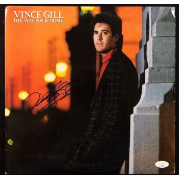 Vince Gill Signed The Way Back Home LP Album Cover JSA Authenticated