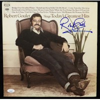 Robert Goulet Signed Sings Today's Greatest Hits Vinyl Album Cover JSA Authentic