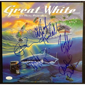 Great White Signed Can't Get There from Here 12x12 Album Promo JSA Authenticated