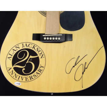 Alan Jackson Signed 25th Anniversary Acoustic Guitar JSA Authenticated