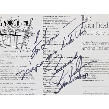 Stan Kenton Signed The Four Freshmen Butler University LP Album JSA Authentic