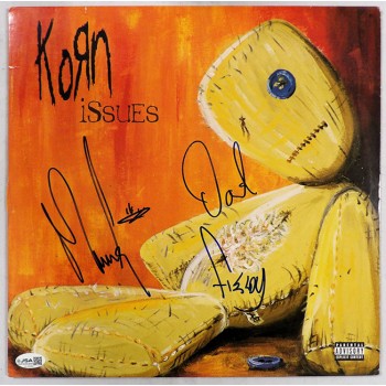 Korn Munky David Fieldy Signed issues Vinyl LP Album Cover JSA Authen No LP