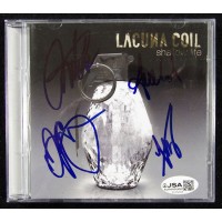 Lacuna Coil Band Signed Shallow Life CD Booklet Cover JSA Authenticated