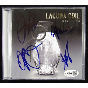 Lacuna Coil Band Signed Shallow Life CD Booklet Cover JSA Authenticated