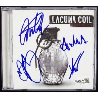 Lacuna Coil Band Signed Shallow Life CD Booklet Cover JSA Authenticated