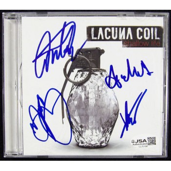 Lacuna Coil Band Signed Shallow Life CD Booklet Cover JSA Authenticated
