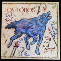 Los Lobos Signed How Will The Wolf Survive? LP Album 5 Members JSA Authenticated