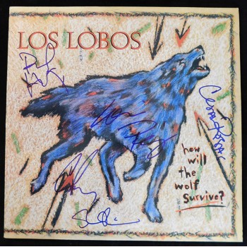 Los Lobos Signed How Will The Wolf Survive? LP Album 5 Members JSA Authenticated