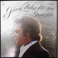 Johnny Mathis All-Time Greatest Hits Signed LP Album JSA Authenticated