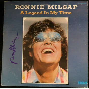 Ronnie Milsap Signed A Legend In My Time LP Album Cover JSA Authenticated