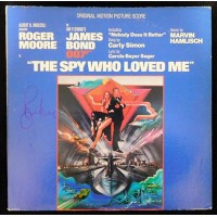 Roger Moore Signed The Spy Who Loved Me Record LP Album JSA Authenticated