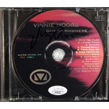 Vinnie Moore Signed Out Of Nowhere CD JSA Authenticated
