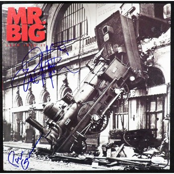 Mr. Big Eric Martin Paul Gilbert Signed Vinyl LP Album Cover JSA Authen No LP