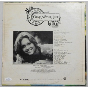 Oliva Newton John Signed If You Love Me, Let Me Know LP Album Cover JSA Authen