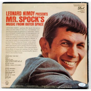 Leonard Nimoy Mr. Spock's Music From Outer Space Signed Record LP Album JSA Authenticated