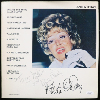 Anita O'Day Signed Self Titled LP Record Album Cover JSA Authentic Personalized