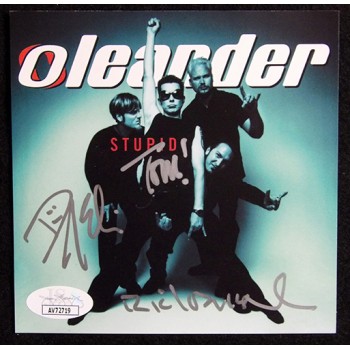 Oleander Signed CD Cover Stupid by Ivanisevich Eldridge Flowers JSA Authentic