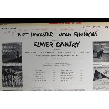 Andre Previn Composer Signed Elmery Gantry LP Album JSA Authenticated