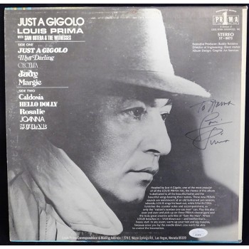 Louis Prima Just A Gigolo Signed LP Album JSA Authenticated