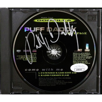 Sean Combs Puff Daddy Signed Come With Me CD JSA Authenticated