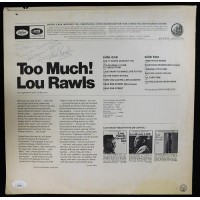 Lou Rawls Jazz Musician Signed Too Much! LP Album JSA Authenticated