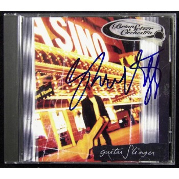 Brian Setzer Orchestra Signed Guitar Slinger CD Booklet JSA Authenticated