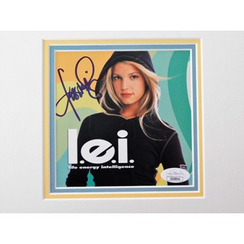 Jessica Simpson Singer Signed LEI CD Cover Matted with Photo JSA Authenticated