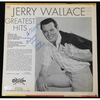 Jerry Wallace Greatest Hits Signed LP Album JSA Authenticated No Record