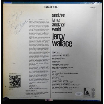 Jerry Wallace Another Time, Another World Signed LP Album JSA Authenticated