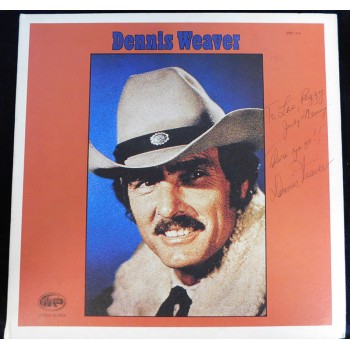 Dennis Weaver Actor Signed Self Titled LP Album JSA Authenticated