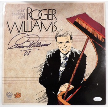 Roger Williams Your Evening With Signed Vinyl Album Cover JSA Authenticated