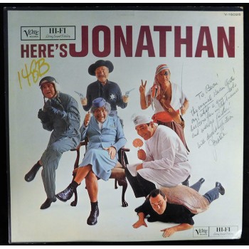 Jonathan Winters Actor Signed Here's Jonathan LP Album JSA Authenticated