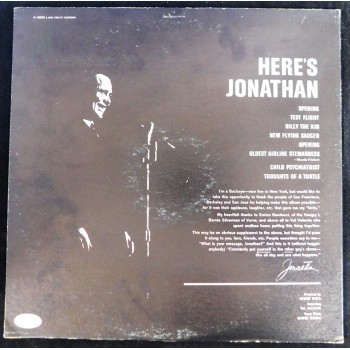Jonathan Winters Actor Signed Here's Jonathan LP Album JSA Authenticated