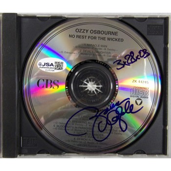 Zakk Wylde Signed Ozzy Osbourne No Rest For The Wicked CD JSA Authenticated