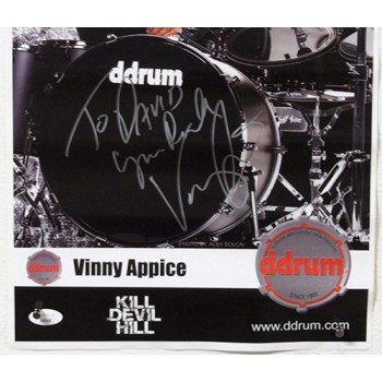 Vinny Appice Drummer Signed 11x17 Promo Poster JSA Authenticated
