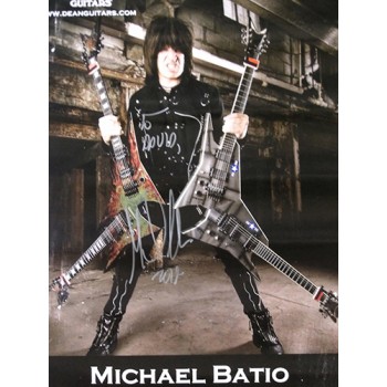 Michael Angelo Batio Signed 11x17 Promo Poster JSA Authenticated