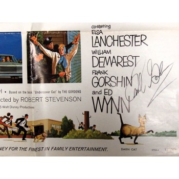 Frank Gorshin That Darn Cat Signed 27x41 Original Folded Poster JSA Authentic