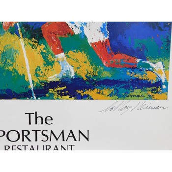 LeRoy Neiman Signed 21x29 The Sportsman Restaurant Lithograph JSA Authenticated