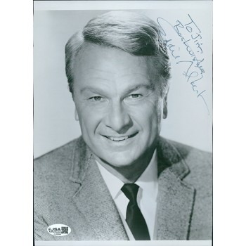 Eddie Albert Actor Signed 7.5x10 Cut Glossy Photo JSA Authenticated Personalized Eddie Albert Actor Signed 7.5x10 Cut Glossy Photo JSA Authenticated Personalized