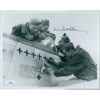 William H. Allen WWII Fighter Pilot Signed 8x10 Glossy Photo JSA Authenticated