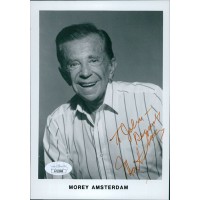 Morey Amsterdam Actor Signed 5x7.25 Glossy Photo JSA Authenticated