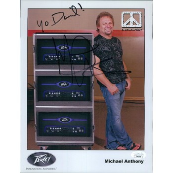 Michael Anthony Bassist Signed 8.5x11 Paper Stock Promo Photo JSA Authenticated