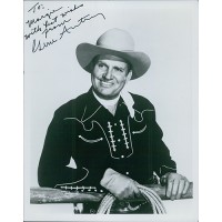 Gene Autry The Singing Cowboy Signed 8x10 B&W Photo JSA Authenticated